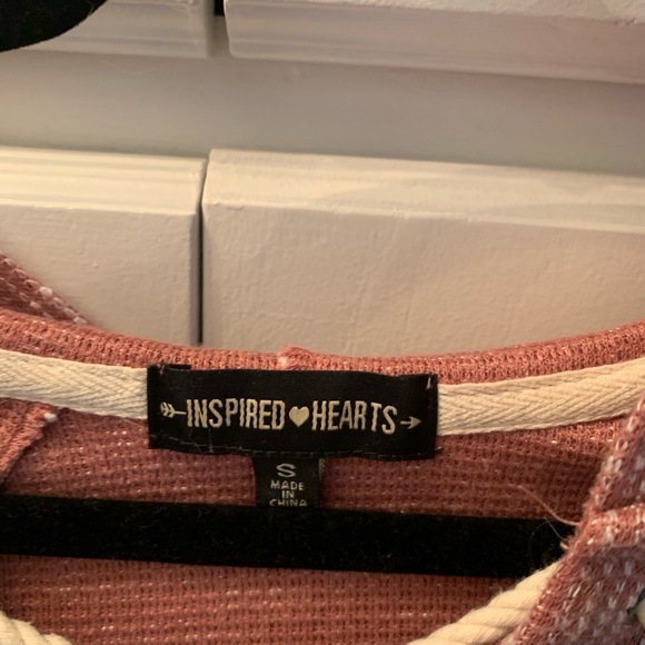 Hooded Pink Lace up Sweatshirt - Picture 3 of 4